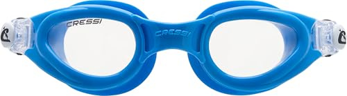 CRESSI Kids Goggles Azure/Azure - Occhialini Perfetti per Il Nuoto, Piscina e Snorkeling ideali per Bambini e Ragazzi 7/15 Anni, Azzurro/Lente Chiara
