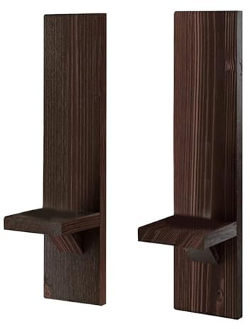 Qutalmi Wandkerzenhalter, Wandkerzenleuchter, Bauernhaus Kerzenleuchter, 2 rustikale Wand-Kerzenleuchter – Bauernhaus-Wand-Kerzenhalter aus für Schlafzimmer, Wohnzimmer, Küche