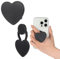 Nogeqi 360°Rotation Cute Universal Cell Phone Grip Foldable Cell Phone Ring Holder Finger Kickstand Adjustable Phone Kickstand Attachment Compatible with All Smartphones Pretty Black Heart