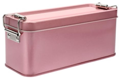 Healeved Boîte De Rangement En Fer Blanc Vintage 15X6X6Cm Pour Biscuits Bonbons Et Cadeaux Mariage Avec Couvercle Conservant Fraîcheur Et Texture