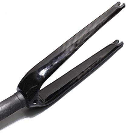 WWERTYY Federung, Faltbare BMX-Fahrradgabel, 20 Zoll, für 451-mm-Rad, Carbonfaser-Fahrrad-Vorderradgabel, V-Bremse, 28,6 mm, 3K-Muster, Ultraleicht, 380 g