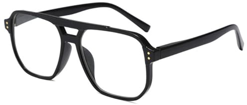 KOOSUFA Mode Pilot Anti Blaulicht Lesebrille Groß Herren Damen Pilotenbrille Federscharnier Ultra Leicht Computer Lesebrillen Lesehilfe 1.0 1.5 2.0 2.5 3.0 3.5 4.0
