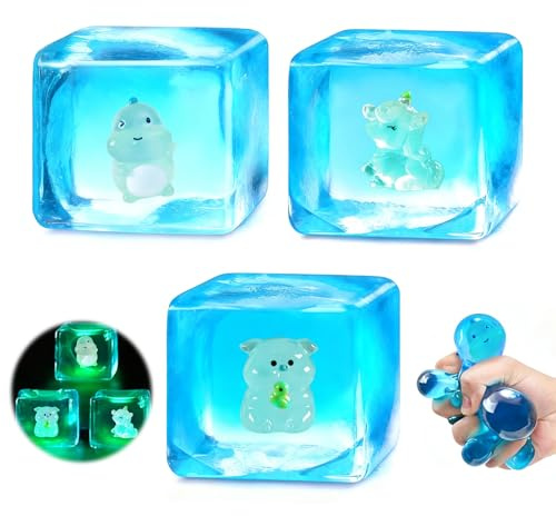 ARONRAVE 3 Stück Stressbälle Squeeze-Cube Antistressbälle Fidget-Cube Stress Ball Schöner Würfel Stress Ball Fidget Cube Anti Stress Spielzeug Sensorisches für Erwachsene