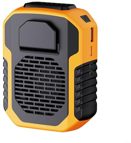 Besttoolifes Ventilateur portable à clip de taille avec batterie rechargeable de 6000 mAh, ventilateur de ceinture USB à charge rapide pour randonnée, pêche, voyage et refroidissement personnel