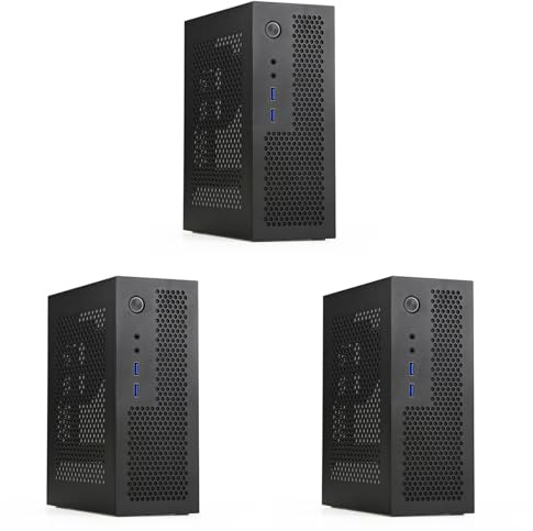 Glayent 3X A09 HTPC Computer Case Mini ITX Gaming PC Chassis Desktop Chassis USB 3.0 Computer Case Home Computer Case Nero