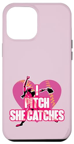 I Pitch She Catches Pichet de Softball Assorti Coque pour iPhone 12 Pro Max
