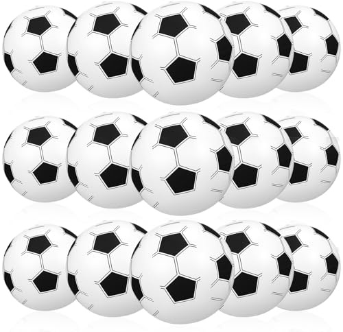 Kisangel 15 Palloni da Calcio Gonfiabili da Spiaggia in Pvc Resistenti Valvola Aria Rapida, Colori Vivaci, per Giochi Estivi in Piscina e Attività All’aperto e Adulti