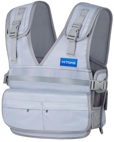 Adjustable Weighted Vest for Women Men (3.3-11.3 LBS), Custom Weight Intensity for All Exercises, Snug Fit & Stable, Washable Breathable Weight Vest for Walking Running Fitness Gym Training(Gray)