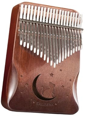 Pianoforte a pollice Kalimba 17 21 Tono Pianoforte A Due Dita Fiori Di Pesco Cuore Legno O Pino Multicolore(2)