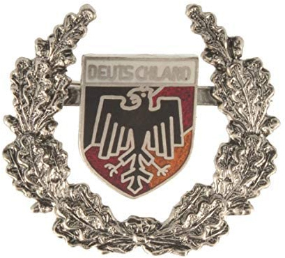 Breiter Hutanstecker Hutabzeichen Hutschmuck Anstecker Deutsches Wappen aus 100% Messing Trachtenpin Brosche