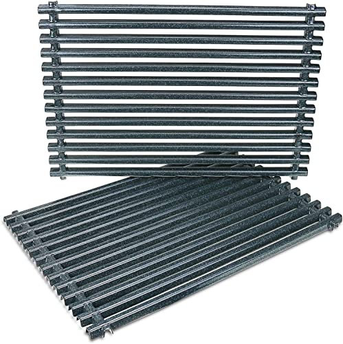 Denmay 7525 Griglia Smaltata in Porcellana per Weber Spirit E310 E320 S310 S320, 700, 900, Genesis Silver/Gold/Platinum B&C - 44 x 30CM - Compatibile Con 7526 7527 - 2 Pezzi