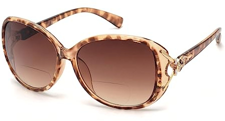JM Klassisch Bifokale Lese Sonnenbrille für Damen Jahrgang Lesebrille Draussen