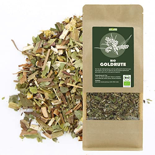 Bio Goldrutenkraut geschnitten - 200 Gramm, 100% Europäische Wildsammlung, Blasentee, loser Tee, Solidago virgaurea