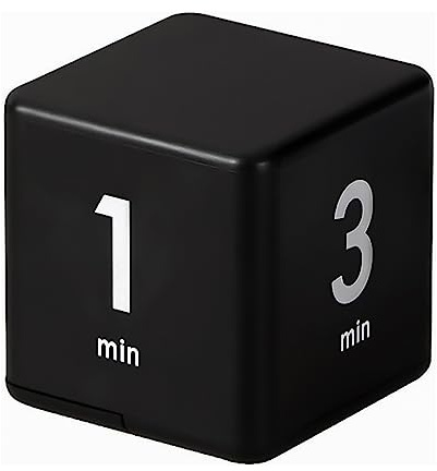 Timer Würfel, Digital Cube Timer für Zeitmanagement, Zeitwürfel für Fokus & ADHS, Schwerkraftsensor, geräuschloser Betrieb, ideal für Yoga, Küche, Büro, Kinder, Sport & Lernen