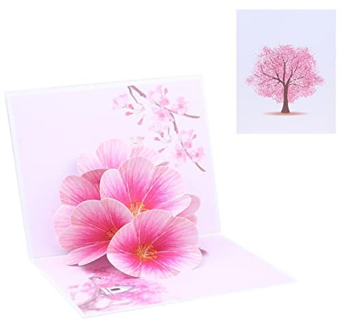 Grußkarte Peach Blossom Grußkarte Handgemachte Geburtstags-Hochzeits-Einladung 3D-Pop-Up-Karte Grußkarte hochzeit