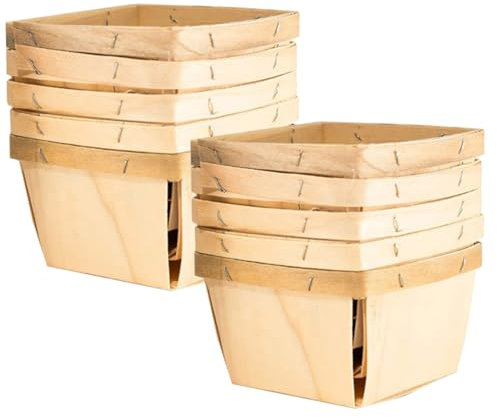 Alipis 10 Pièces Corbeille à Pain En Bois Panier De Récolte De Panier à Copeaux Bois Corbeille Pain Cuisine Cueillette Cadeau En Bureau Décoratif