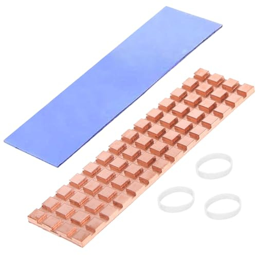 M.2 Heatsink Haojiaho 67x18x1.5mm Pure Copper Heatsink for Cooling 2280 M2 SSD NGFF SSD NVME SSD Laptop, with Silicone Based Thermal Pad