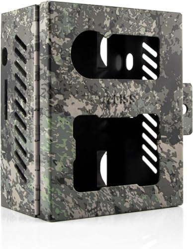 Zeiss Secacam 7 Metallgehäuse - Schutzgehäuse Wildkamera mit Bewegungsmelder Fotofalle Tierkamera Schutzbox Camouflage Nachtsichtgeräte Jagdkamera Gehäuse Schutz gegen Diebstahl