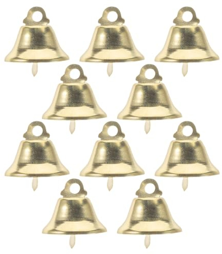 Tofficu 20 Stück 2 1 cm Glöckchen Kleine Glöckchen Zum Basteln Weihnachtsglocken Für Weihnachtsbaum Basteln Dekoration Haustier Hund Katze Anhänger (Golden)