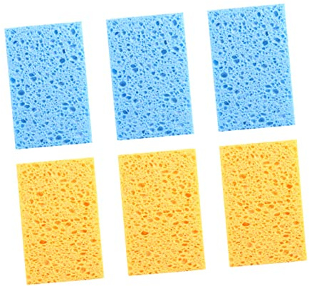 Beaupretty 6 Pack Dishwashing Sponges, Multi-Functional Scrubbing Sponge, Strong Water Absorption, Delicate Surface, Efficient Cleaning Tool for Kitchen Cleaning