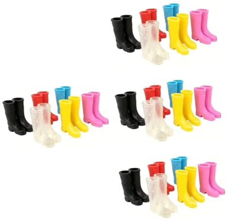 CIYODO Treppe Tinyhouse Paare Spielzeughaus Regenschuh Simulierte Minischuhe Mini-Schuhe Spielzeughausschuhe Bjd Miniature Shoes Mini House Decor Mini-hausregenstiefel Mini-Boot-Modelle Plastik