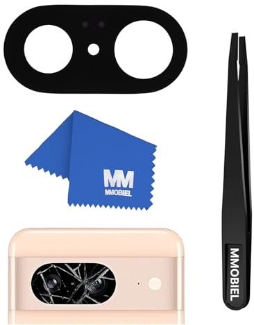 MMOBIEL Back Rear Camera Glass Lens Replacement Compatible with Google Pixel 8 - Pre-Installed Adhesive, Tweezer and Cloth