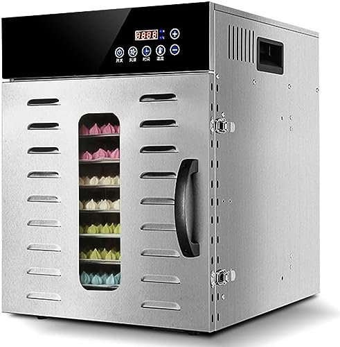 Máquina deshidratadora de alimentos: conservador de alimentos eléctrico profesional de varios niveles, máquina para hacer cecina de carne o ternera, secador de frutas y verduras con 12 bandejas apilab