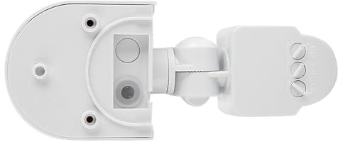 240V PIR Body Motion Infrared Sensor Detector Light Bulb Switch Can Adjust the Detection Distance Light Sensitivity and Delay According (White)