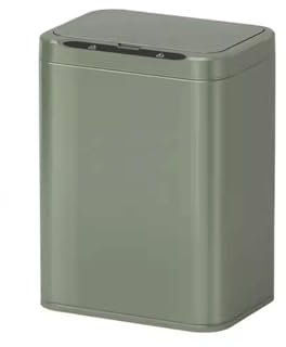 Poubelle Poubelle à capteur Intelligent, en acier inoxydable, for la maison, le salon, la cuisine, avec couvercle, panier à papier toilette automatique de luxe léger Poubelle de Cuisine(Green,20L)
