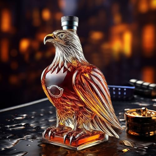 Eagle Whiskey Decanter - Unique Glass Bottle Gift for Men, Dad, Husband - Home Bar Decor for Whiskey Lovers 2025