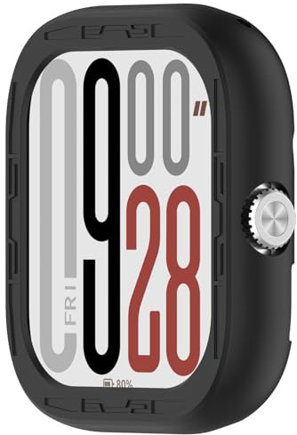 Disscool fodral kompatibelt med Redmi Watch 5/Watch5 eSIM, mjukt anti-fall silikonersättningsfodral klocktillbehör (svart)