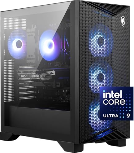 msi Aegis R2 AI Gaming Desktop: Intel Core Ultra 9 285, Geforce RTX 5070Ti, 32GB DDR5, 2TB M.2 NVMe SSD, Air Cooling, USB Type C, VR-Ready, Window 11 Home: C2NVR9-1452US