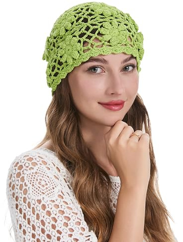 ZLYC Häkelmütze aus Baumwolle für Damen | Sommer Crochet Hat