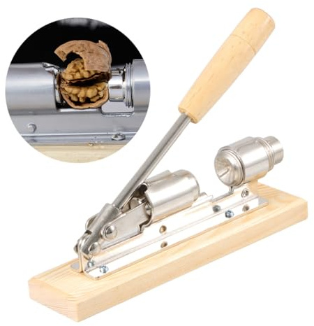 VALICLUD Nueces De Madera Antideslizante Con Base De Metal Prensador Mecánico Para Nueces y Almendras Herramienta Duradera y Práctica Para Galletas De Nueces Prensadas
