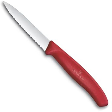 Victorinox Swiss Classic - Spelucchino ondulato, punta appuntita, 8 cm, colore: Rosso