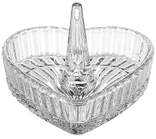 Trinket Dish Trinket Dish Handmade Glass Ring Holder For Jewelry Decorative Tray Dresser Top(Transparent)