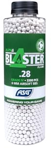 Airsoft Bio BBS Alpha Blaster PLA 6mm Weiß 3.300 Stück Biologisch abbaubar Softair Munition (0,28)