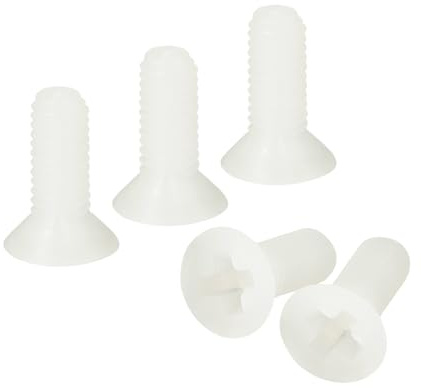 QUARKZMAN 200 Stk M3-0 5x8 Maschinenschrauben Kreuzkopf Senkkopfschrauben Befestigungselemente Bolzen Nylon Weiß Für Steckdosen Wandmontage Hausreparaturen
