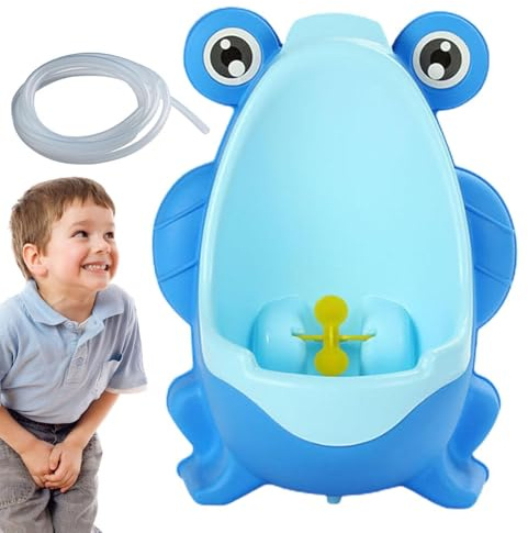 Urinario para niños para niños,Frog Pee Urinal Potty Training con objetivo de puntería | Entrenador de inodoro de pie montado en la pared para : lindo y fácil de limpiar Entrenador para ir al bañ