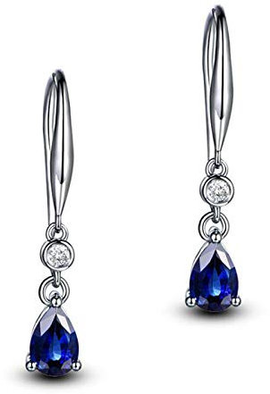 GRGFG Tropfen Ohrringe Für Frauen,925 Silber Saphir Wassertropfen Zirkon Baumel Ohrringe Hypoallergen Lightweight Drop Anhänger Schmuck Ohrringe Für Frauen Mädchen Party Hochzeit