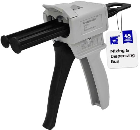 Cosmostar Mixing and Dispensing Gun, Impression Mixing Dispensing AB Gun Ratio 1:1/1:2 for 50ml, compatible with 3M adhesive 04747 cartridges, CosmoMix Mixing Epoxy Cartridge Dispenser Gun - 2 Pcs