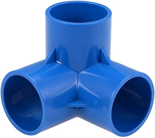 XYWHPGV Raccord de tuyauterie en PVC coudé à 3 voies de qualité 40 mm raccords d'angle en té bleu 4 pièces(586f9 c73a3 2f691 183d6 56739 4ed2a