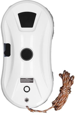 Robot de Nettoyage de Vitres, 5600 Pa, Détection de Bord avec Télécommande, Pulvérisation d'eau Automatique de 35 ML, Corde Sûre, Robot Lave-vitre pour Fenêtres, Carrelage,