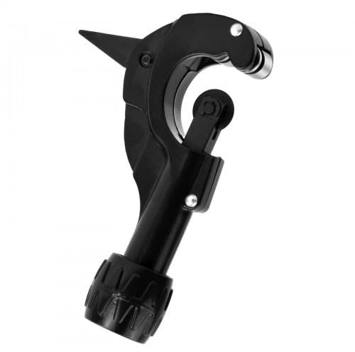 Ehuihuan Manueller Metallrohrschneider, Rohrabschneider für Edelstahl, Kupfer und Aluminium, Ø 3-35 mm, mit Klappbarem Entgratungswerkzeug und Abnehmbarer Klinge, für Sanitär-, Bau- und Heimwerkerproj