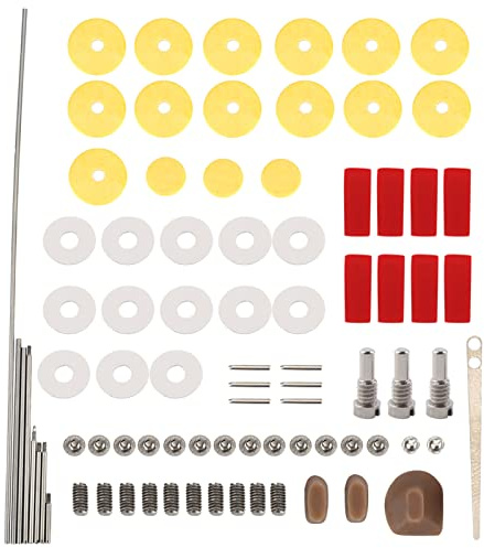 KooingTech 70PCS Flute Cleaning Kit of Musical Instrument Parts Accessories, Flute Plugs for Open Hole Flutes, Instrument Replacement Kit Set Portable