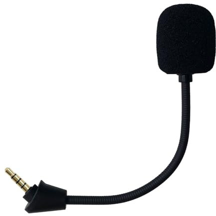 SPTSSWET Microfono di ricambio compatibile con Kingston HyperX Cloud 2 II Gaming Cuffie per PS5 Xbox Series X/S PS3 PC Riduzione del rumore, Microfono di ricambio rimovibile da 3,5 mm Jack nero 5,9