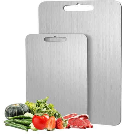 Jeroesja Titan Schneidebrett - 100% reines Schneidebrett für die Küche.2er-Pack doppelseitige Schneidebretter aus lebensmittelechtem