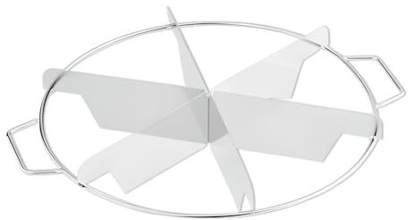 Sunmeit Taglierina per torte in acciaio inox a 6 fette che creano fette di torta uniformi e belle