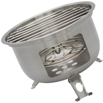 uikios Tragbarer Backpacking Survival Stove Holzofen Grills Edelstahl Herd für Outdoor Kochen und BBQ Picknicks
