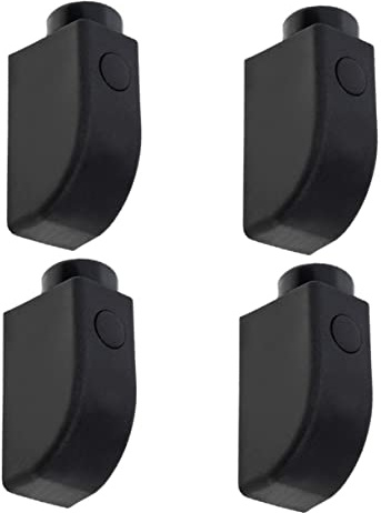 DIYEAH Bloque Baie Vitrée Coulissante en Plastique 4Pcs, Verrou de Sécurité pour Fenêtres et Portes Coulissantes, Installation sans Perçage, pour Bureau et École